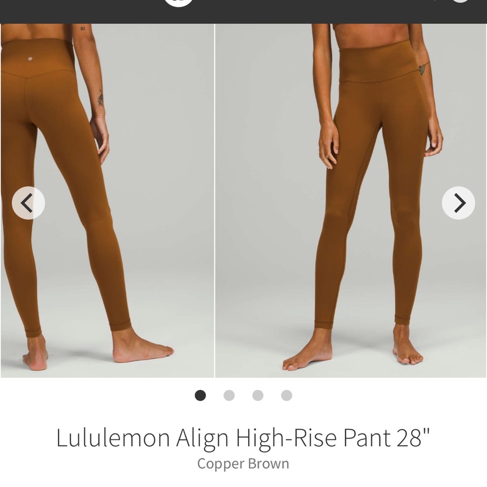 179-$50 *FREE SHIPPING* EUC Lululemon Align High-Rise Pant 28" Copper Brown 16
